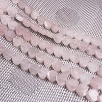 40pcs natural rose quartzs beads heart shape agates loose stone beaded for women diy jewelry necklace bracelets gift size 10mm