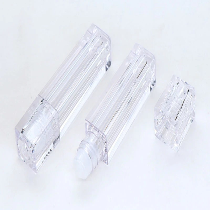 1000 шт./лот 6 5 мл пустые прозрачные роликовые бутылки квадратная пластиковая