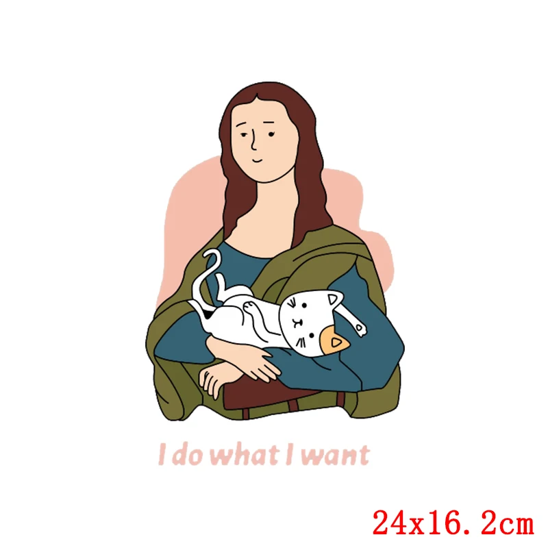 

Beautiful Girls Thermals Stickers Diy Cartoon Cat Heat Transfer For Clothes Iron On Transfers For Clothing Appliques For T-shirt