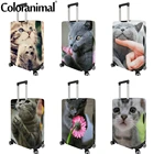 Эластичный Защитный чехол для багажа Coloranimal, чехол для костюма 18-32 дюйма, чехол с принтом животного, милого кота, аксессуары для путешествий, большой размер