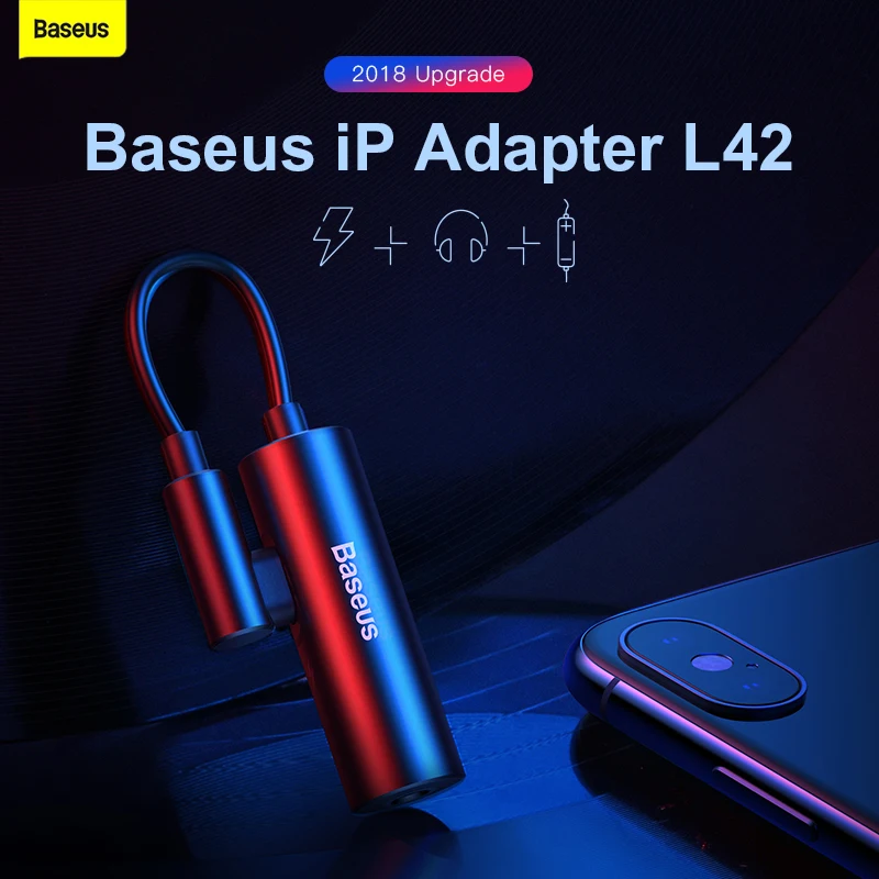 

Baseus Male to 3.5mm Female Adapter For iPhone L42 Portable Audio Adapter for iPhone