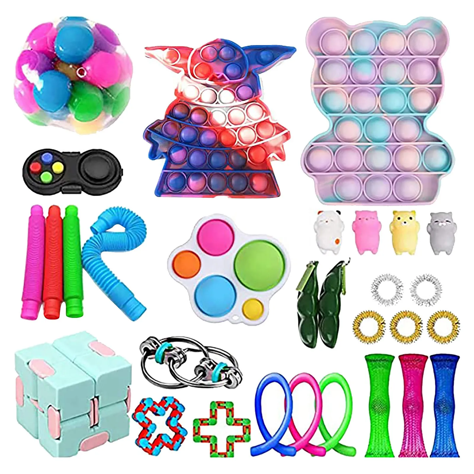 

20/25Pcs Fidget Toy Set Cheap Sensory Fidget Toys Pack for Kids or Adults Decompression Toy fidjets toys pack антистресс Hot