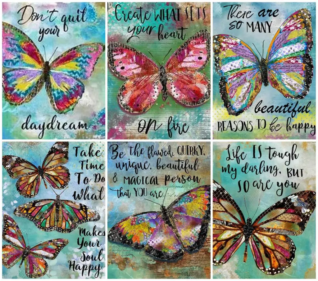 

Набор для вышивки бабочками, 14/18/22/25/28CT 11CT