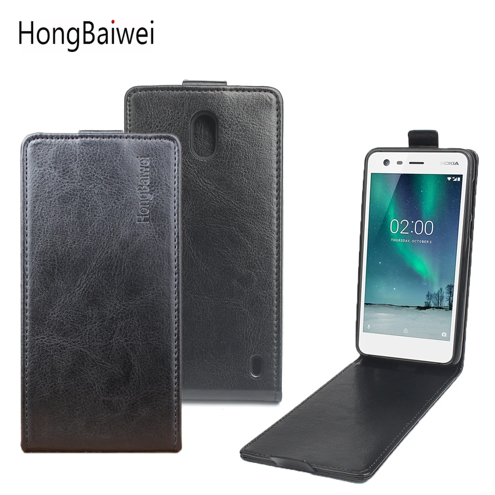 Чехол кожаный роскошный чехол-портмоне с откидной крышкой для телефона Nokia 2 3 535 540
