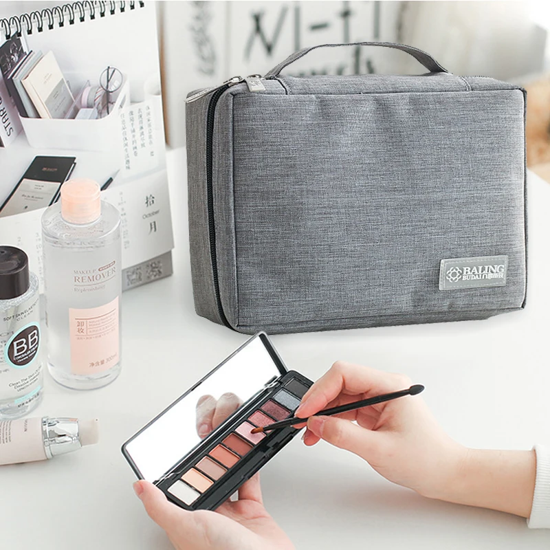 Женская косметичка для макияжа, органайзер для губной помады, портативные дорожные сумки, Дамский комплект туалетных принадлежностей, сумка на молнии, чехол Чехол, аксессуары