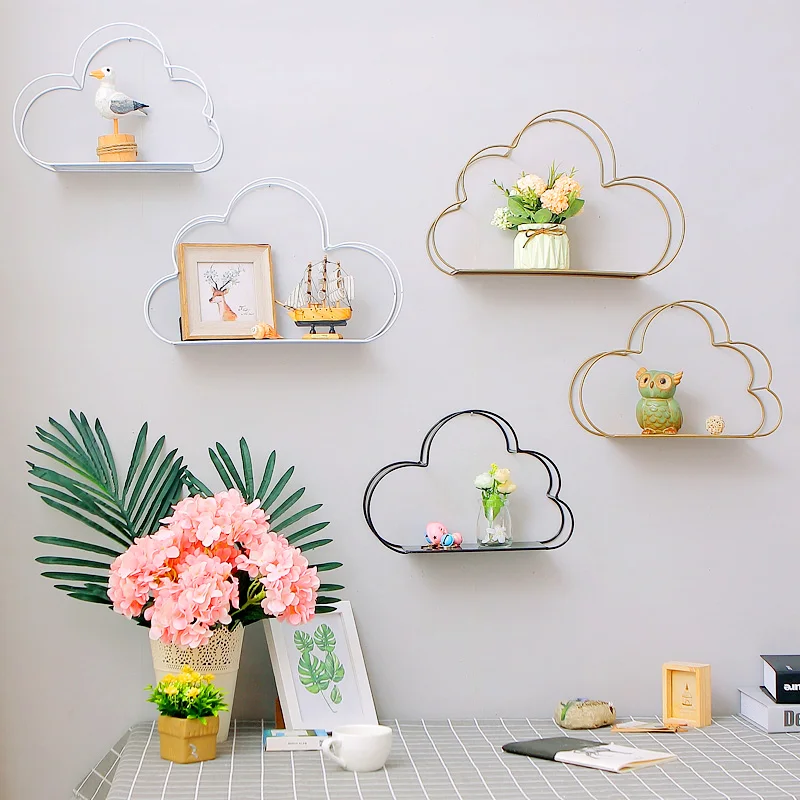 Скандинавские металлические рамки в форме облака полки настенные держатели для