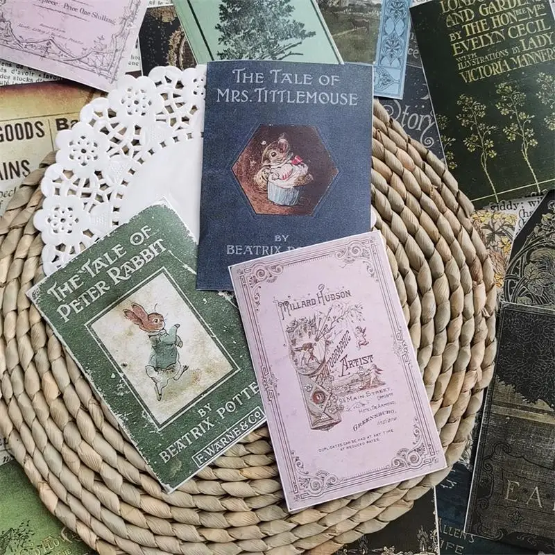 24 шт./упак. Ретро винтажный книжный узор бумажный пакет для скрапбукинга