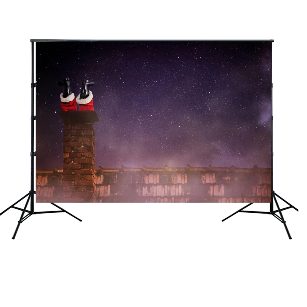 Фон для фотосъемки с изображением кануна Рождества Санта Клауса деревенского