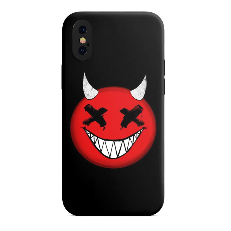 

For Apple X XE 6 7 8 11 6S 12 Pro Case Halloween Pattern Iiquid Silicone Cases For iPhone 11 8 Plus XR XE 2020 Soft Back Cover