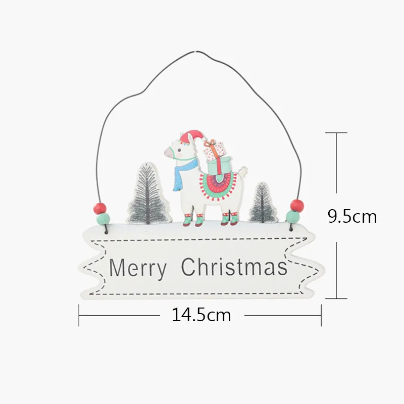Лидер продаж деревянная подвеска в виде букв Альпака для двери и окна мультяшное