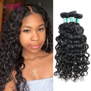 Бразильские натуральные волосы, волнистые, 3 прядипартия, необработанные человеческие волосы для наращивания, двойное переплетение, натуральные черные, модные