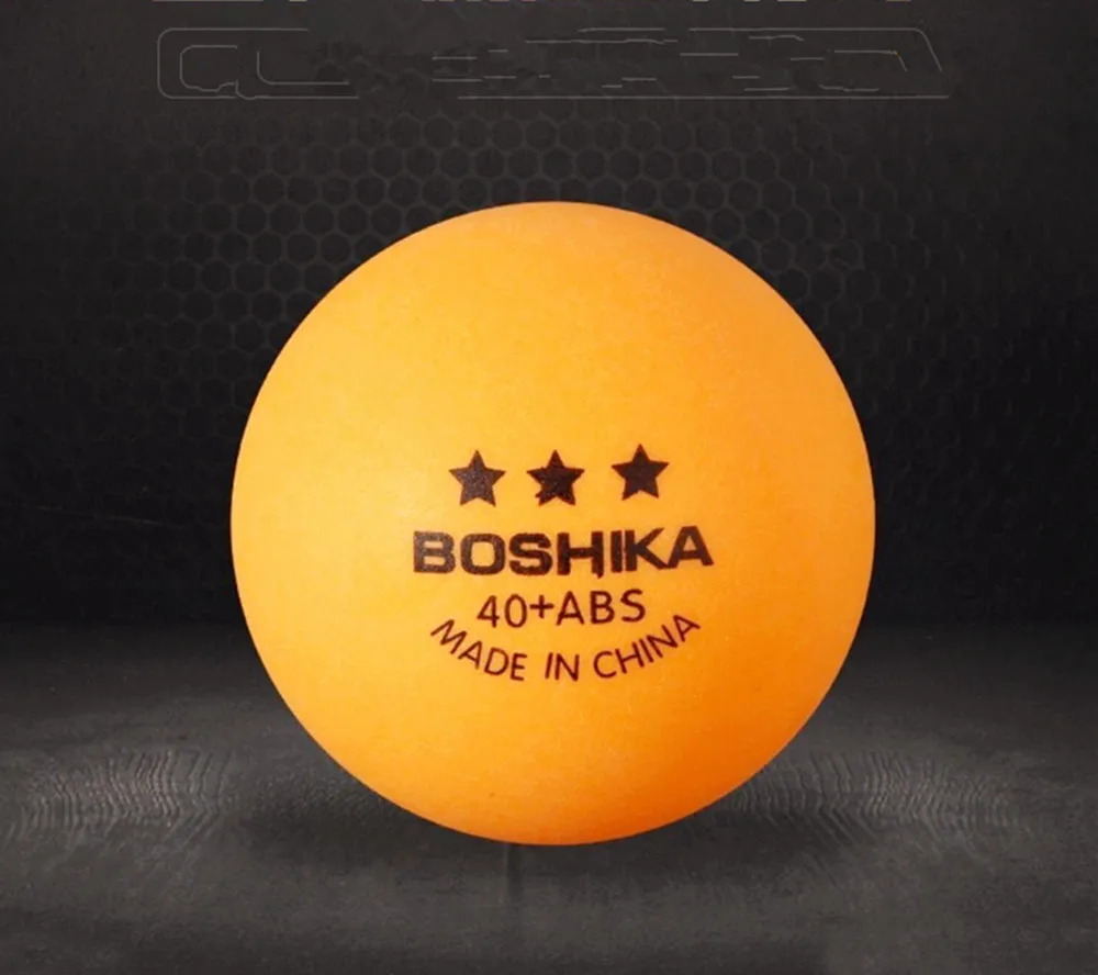 

BOSHIKA Brand Table Tennis ABS New Material 40+ Resistant Yellow And White Wholesale Price High Quality Ping Pong Balls
