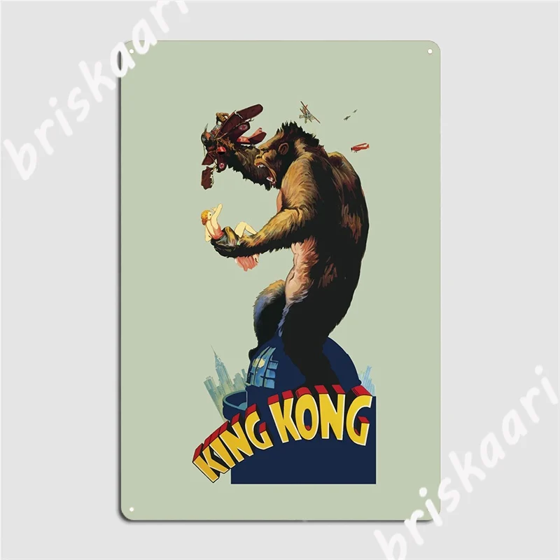 

Металлический знак King Kong, дизайн пещер, паб, настенная табличка, настенная роспись, жестяной знак, плакат