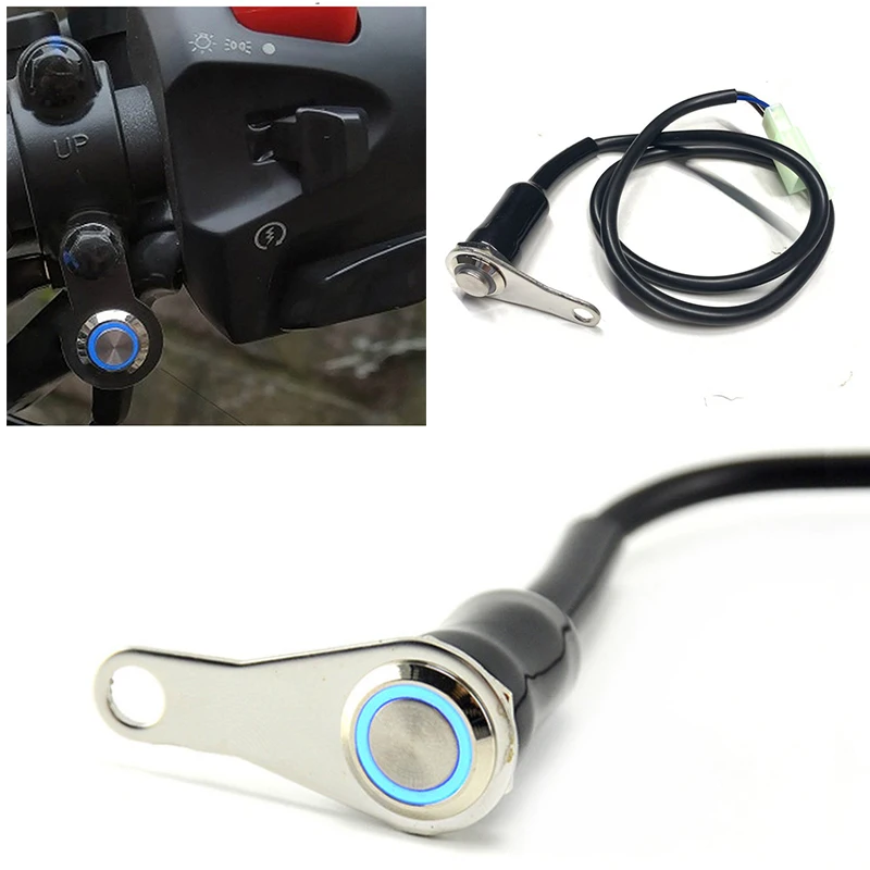 

Stainless steel LED motorcycle switch switch handle spotlight headlight waterproof switch button DC12V fog lamp