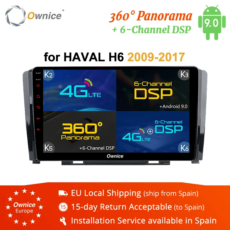 Ownice K3 K5 K6 Восьмиядерный Android 9 0 &quot360 панорама DSP 4G LTE автомобильный dvd плеер для Great