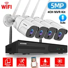 CCTV Камера безопасности Системы комплект Wi-Fi 5mp 4CH Беспроводной NVR набор на открытом воздухе Ночное видение Wi-Fi видеокамера с Камеры Скрытого видеонаблюдения Камера Системы комплект 2MP
