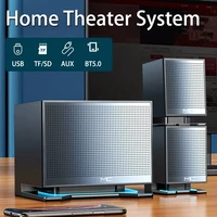 led bluetooth speakers home theatre system support microphone tf usb aux computer speaker bass soundbar for pc 3d stereo column