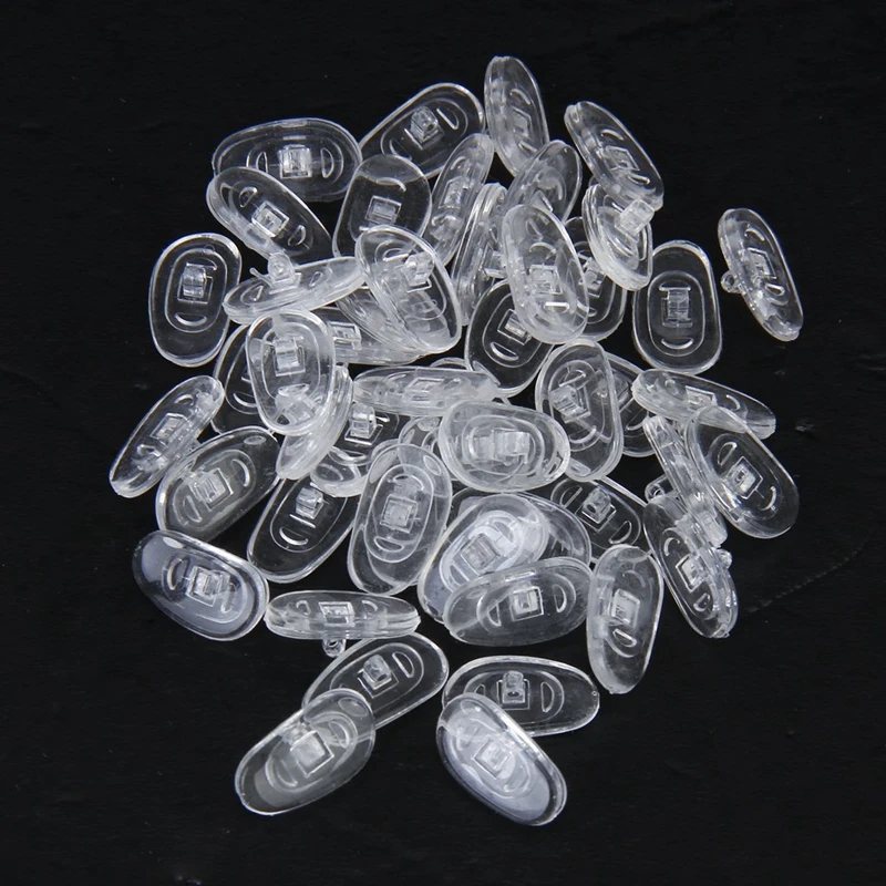 

25 Pair Screw in Soft Silicone Non-slip Glasses Nose Pads Oval