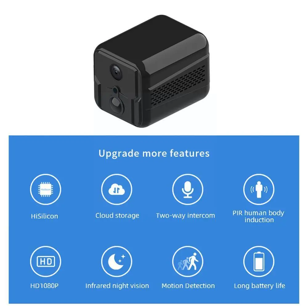 Wi-Fi мини-камера Smart HD 1080P 140 градусов широкоугольная веб-камера P2P DV Беспроводная