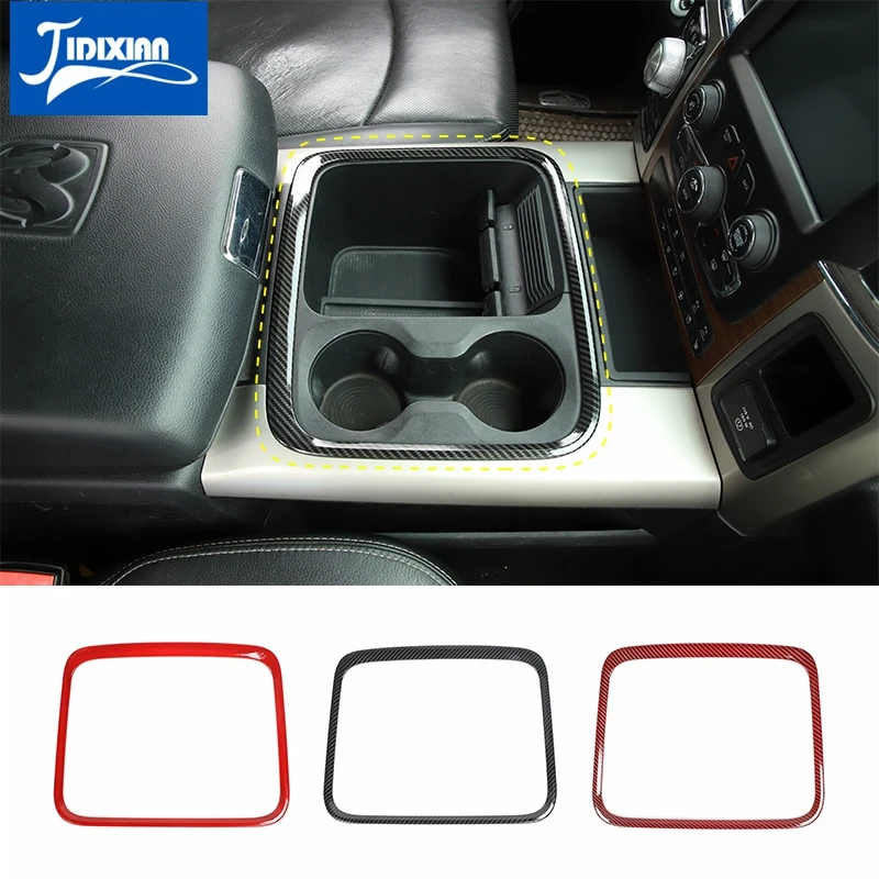 

JIDIXIAN ABS Car Central Storage Box Compartment Decoration Cover Stickers for Dodge RAM 2010-2017 Interior Accessories