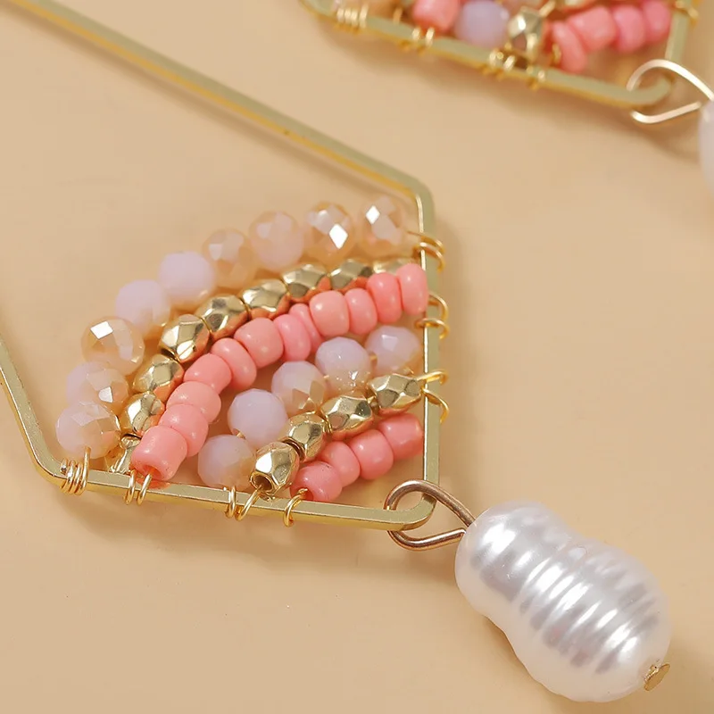 

2021 Bohemia Long Geometric Tassel Dangle Drop Earring For Women Earrings Fashion Jewelry Oorbellen Brincos Wedding Party