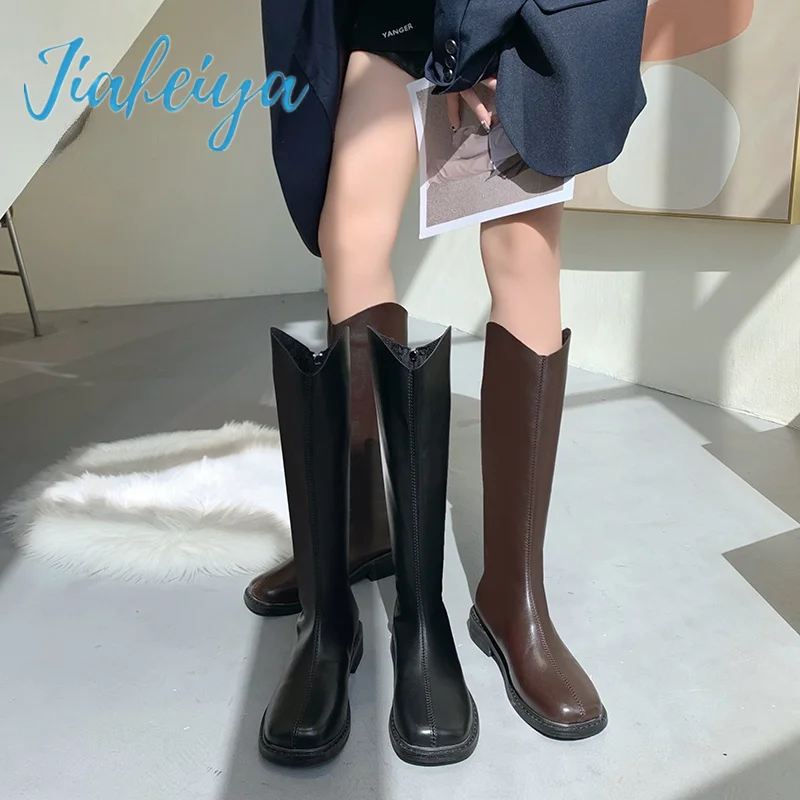 

2021 Women's New Winter Low-heel Flat Shoes Soft and Comfortable Non-slip Wear-resistant Female High Boots