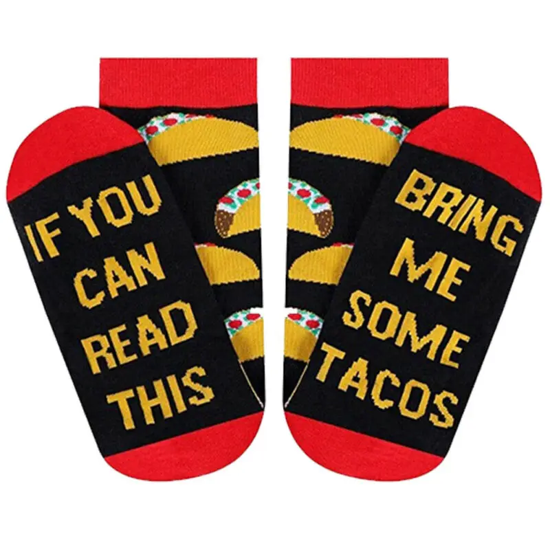 Новинка 2020 года чулки унисекс с надписью If You Can Read This Bring Me Some Tacos забавные