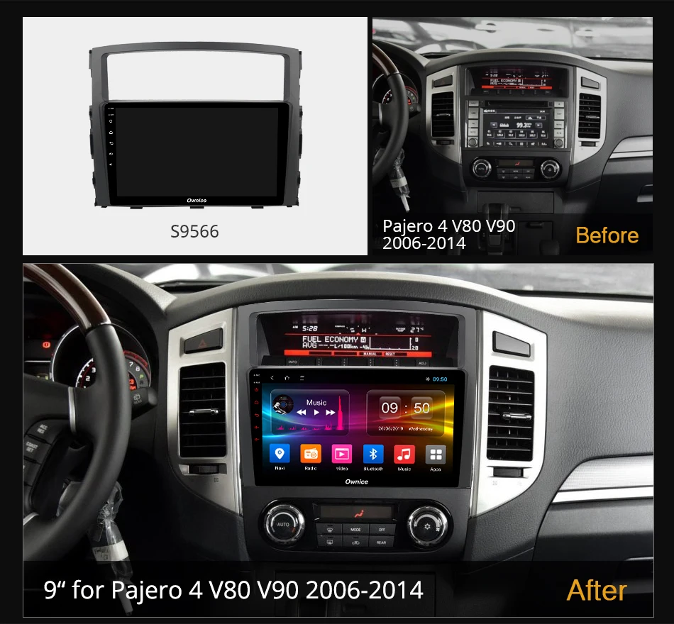 Ownice Octa Core 4G LTE DSP автомобильная навигация android 10 0 радио GPS для Mitsubishi Pajero 2007 2019