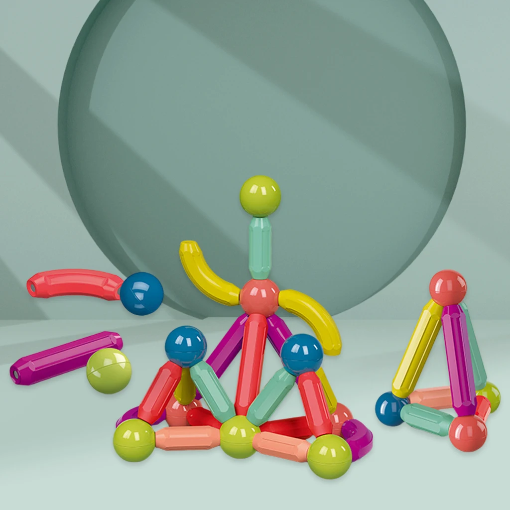 Геометрические магнитные строительные блоки детские забавные палочки замок