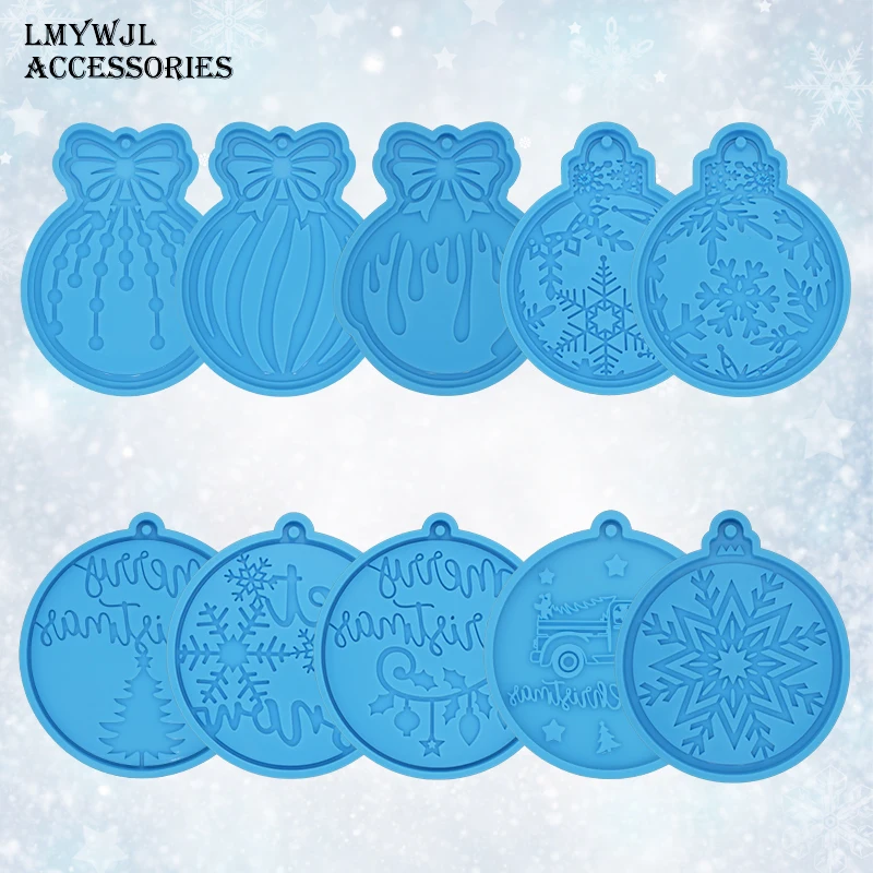 

Christmas Ball Keychain Epoxy Resin Jewelry Silicone Mold Resin Crafts Candy Chocolate Silicone Mold Christmas Mold