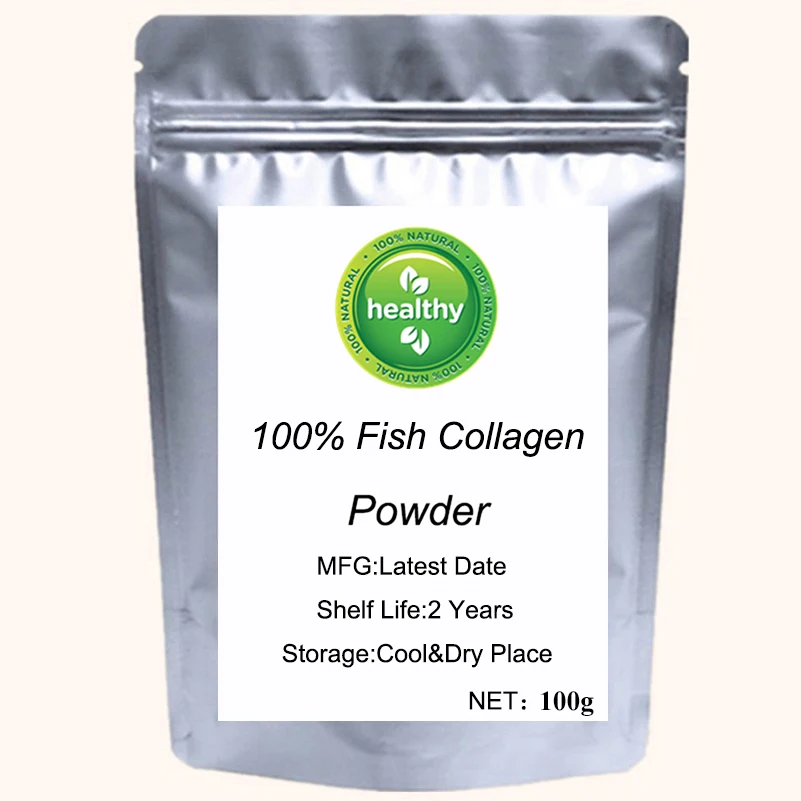 

100% Pure Fish Collagen Powder Anti Aging,Redeuce Wrinkle,Support Joint,Hair & Nails,Skin Whitening