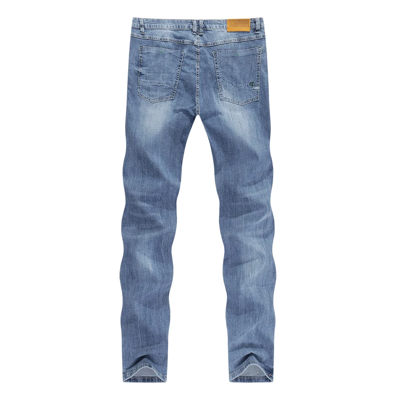 Мужские рваные джинсы KSTUN синие ультратонкие стрейч с потертостями облегающие в