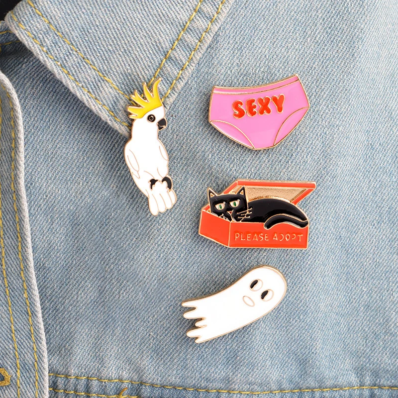 Хэллоуин привидение/кошка коробка/сексуальные шорты/Попугай сплав живопись