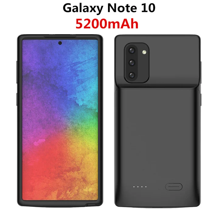 5200mAh Note 10 Для samsung Galaxy Note 10 Plus чехол для батареи ультра тонкий резервный внешний аккумулятор перезаряжаемая обложка чехол для samsung Note 10 чехол для питания - Цвет: 5200mAh Note 10