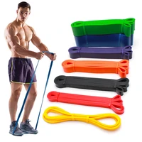 workout fitness band set exercise home gym women pull ups body long elastic resistance bands