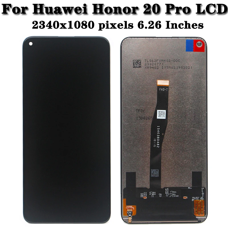 6 26 original for huawei honor 20 pro yal al10l41 lcd display multi touch screen replacement tested phone lcd screen digitizer free global shipping