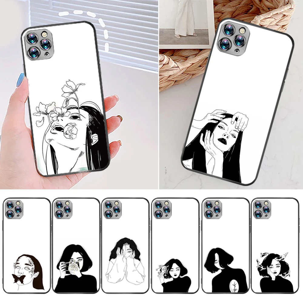

Simple Style Phone Case For iPhone 6 6S 7 8 Plus X XS XR 11 12 Pro MAX SE 2020 Simple Style Carcasa Soft TPU Coque