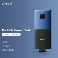 oisle mini power bank ultra thin portable external backup for iphone 11 12 x samsung s8 xiaomi 8 huawei p20 battery charger case