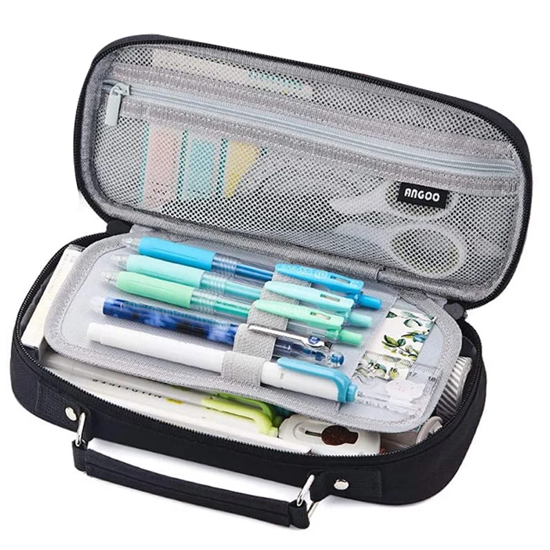 ANGOO Pencil Case Big Capacity Pencil Case College School Office Large Pencil Pouch Bag for Girls Boys Teens