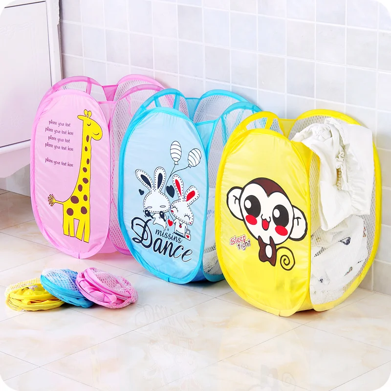 Складная корзина для грязного белья складной мешок стирки нижнего с мультяшным
