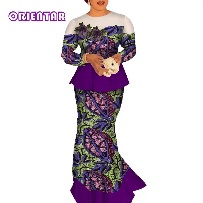 Комплект из 2 предметов африканская Женская юбка костюм с Африканским принтом