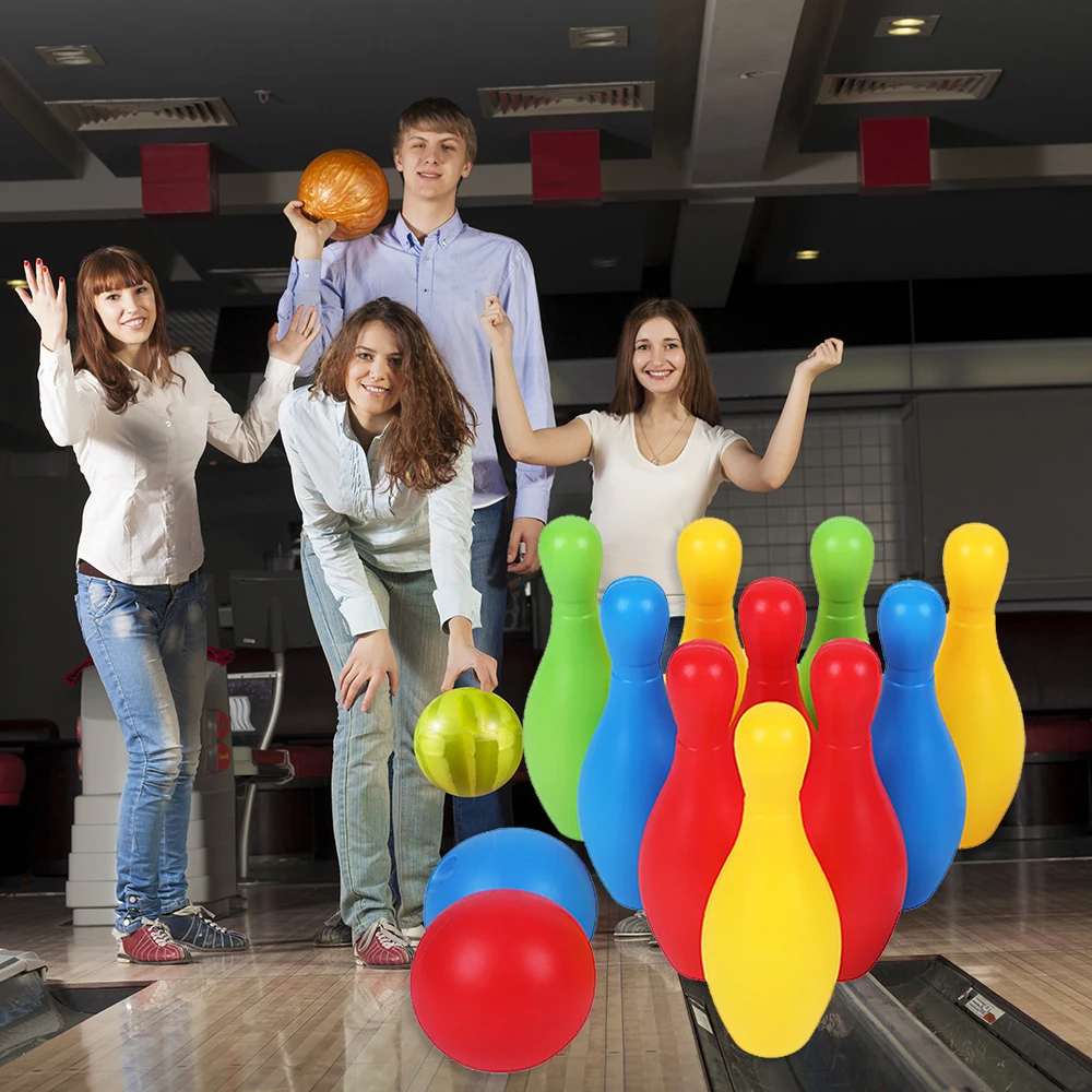 

Smooth Bowling Toy Set Kindergarten Home Indoor Outdoor Games Early Teaching Non Toxic Toddler Educational Funny Sports Colorful
