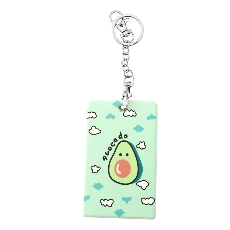 Kawaii мультфильм фрукты авокадо карты Ключ ID держатель для карт имя тег персонал