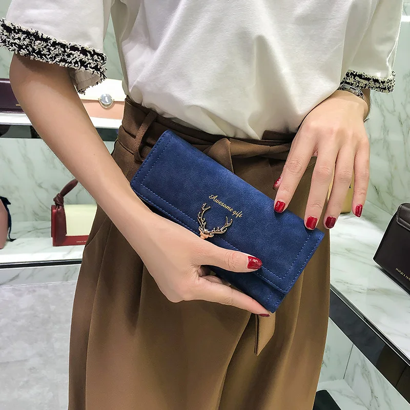 

Women's Wallet Made of PU Leather Handbag Three Folded Fashion Mobile Phone Cion Purse Card Holders Clutch Zipper Minibag
