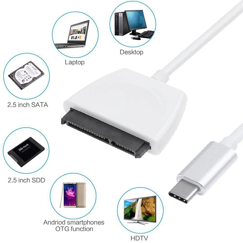 HFES Usb3.1 тип c до 22 Pin Sata Sdd жесткий диск адаптер кабель конвертер супер