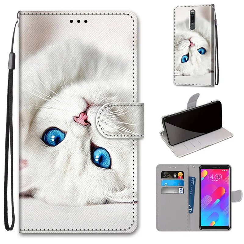 5.7'' For Meizu M8 Case Leather Magnet Flip Book Stand Cases V8 Pro M 8 8M for MeizuM8 Cover Luxury Wallet Bag | Мобильные
