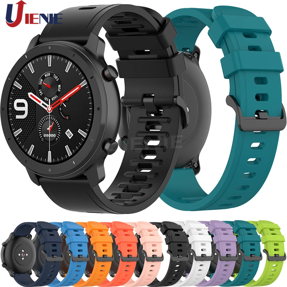 

20/22mm Silicone Watch Band for Xiaomi Huami Amazfit Gtr 2 47mm 42mm/Stratos 3 2 Pace Strap Bracelet Watchband for GTS 2 Bip U S