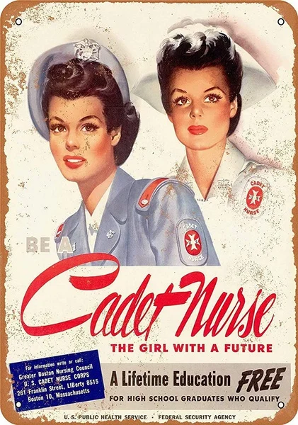

Cadet Nurse Retro tin sign nostalgic ornament metal poster garage art deco bar cafe shop