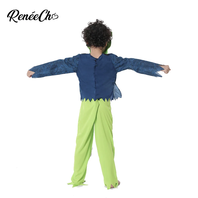 Детский костюм-монстр для мальчиков зеленая маска штаны Хэллоуин |