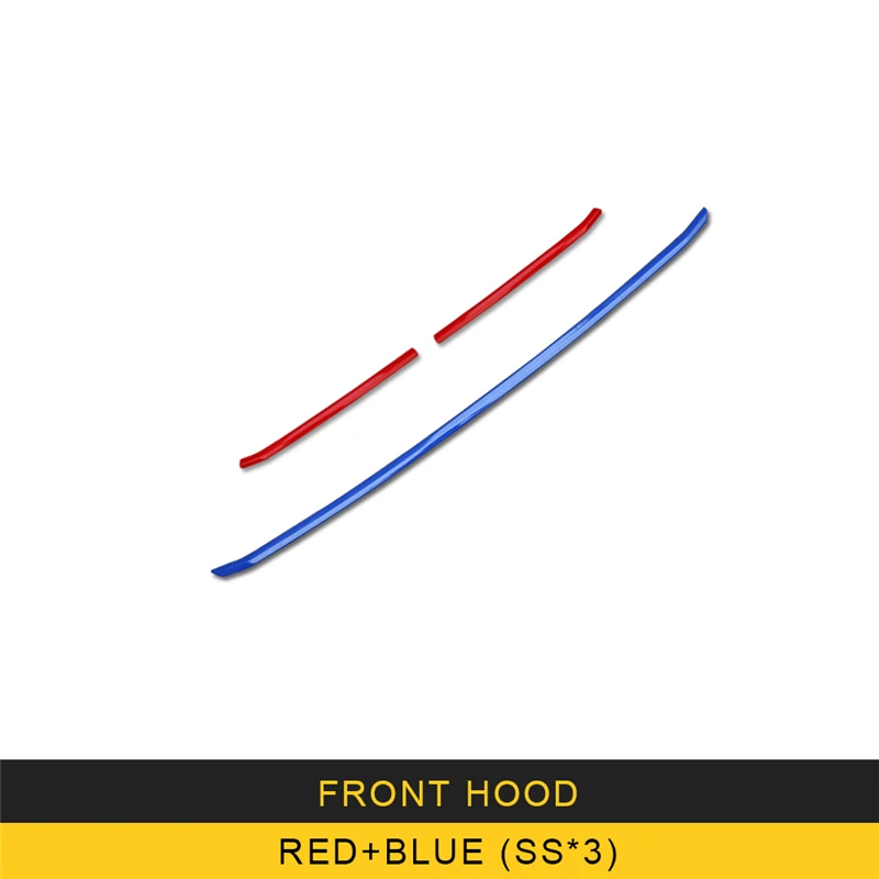 

CAR MANGO Car Styling Front Hood Middle Net Bumper Grille Sticker Cover Trim Exterior Accessories For Ford KUGA Escape 2017 2018